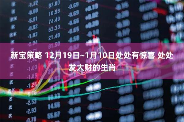 新宝策略 12月19日~1月10日处处有惊喜 处处发大财的生肖